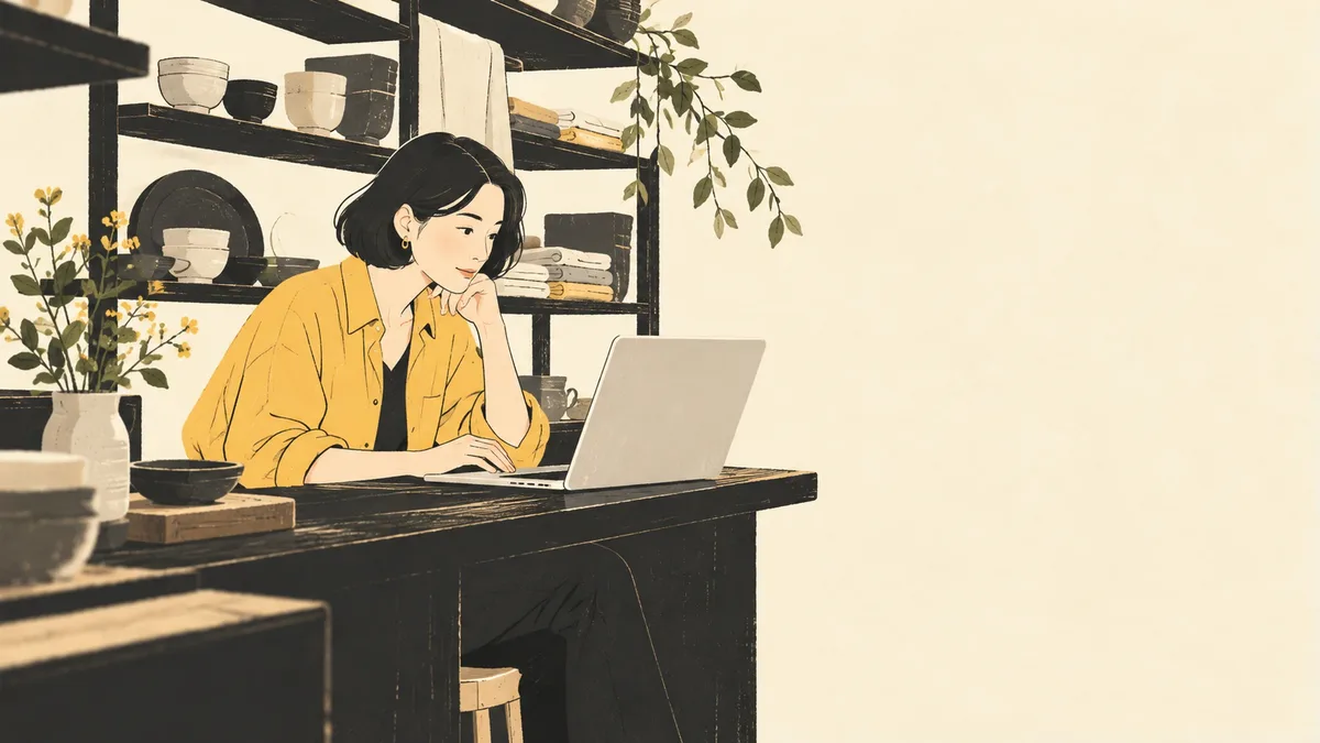 가상의 구두수선점에서 통화하며 조건을 확인하는 소상공인을 표현한 AI 설명 이미지. 실제 보험 가입자나 지급 사례가 아닙니다.